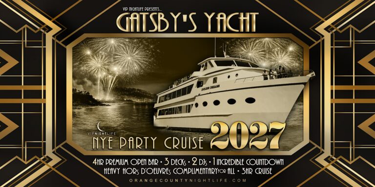 2027 Newport Beach New Year's Eve Fireworks Cruise | Gatsby's Yacht Party