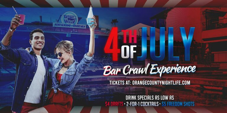 OC July Fourth Red White & Brew Bar Crawl Party