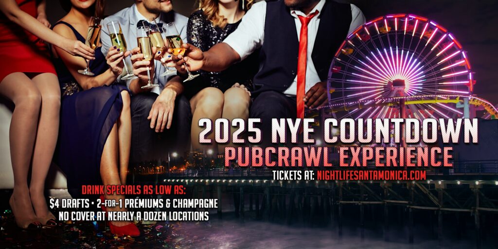 Santa Monica New Years Eve Pub Crawl Party 2025